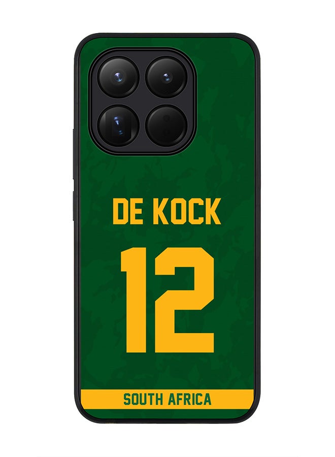 For Xiaomi 15T Case,Slim fit Camera Protection, Shockproof Thin Phone cover  - South Africa Quinton de Kock, Jersey No 12